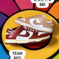 Nike Dunk Low Rose Whisper And Team Red 5 - 8 Men