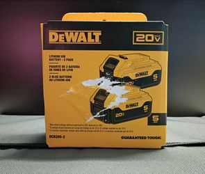 DeWalt 20V Lithium Ion 5 Ah Battery (2 pack)