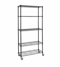 Seville Classics 5-Tier Steel Wire Shelving, 36” W x 14” D x 75.5” H Brand New In Box