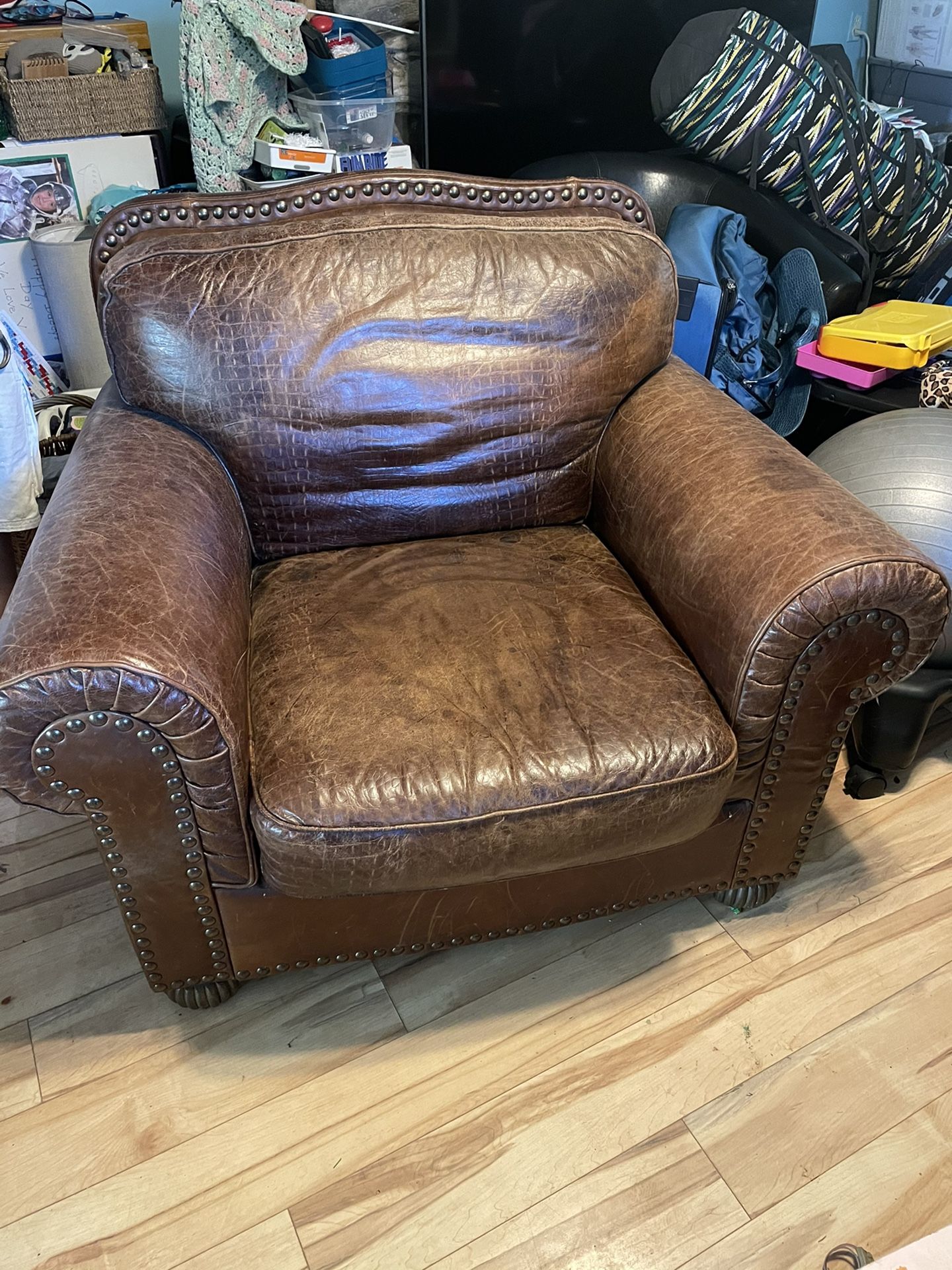 Super Comfy Real Leather Chair