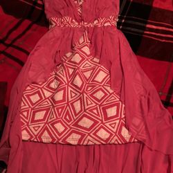 Pink Back Maxi Dress