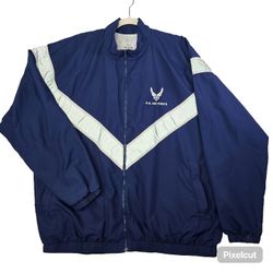 Vintage U. S Air Force Men's Size Short Blue Bomber Jacket XL