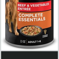 New Purina Pro Plan Complete Essentials, Beef and Vegetables Entree in Wet Dog Food Gravy - (Pack of 12) 13 oz. Cans