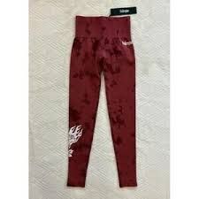 Civil Regime burgundy rose women’s seamless leggings