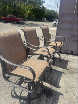 3 patio stools - excellent condition