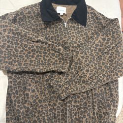 Denim Leopard Jacket 