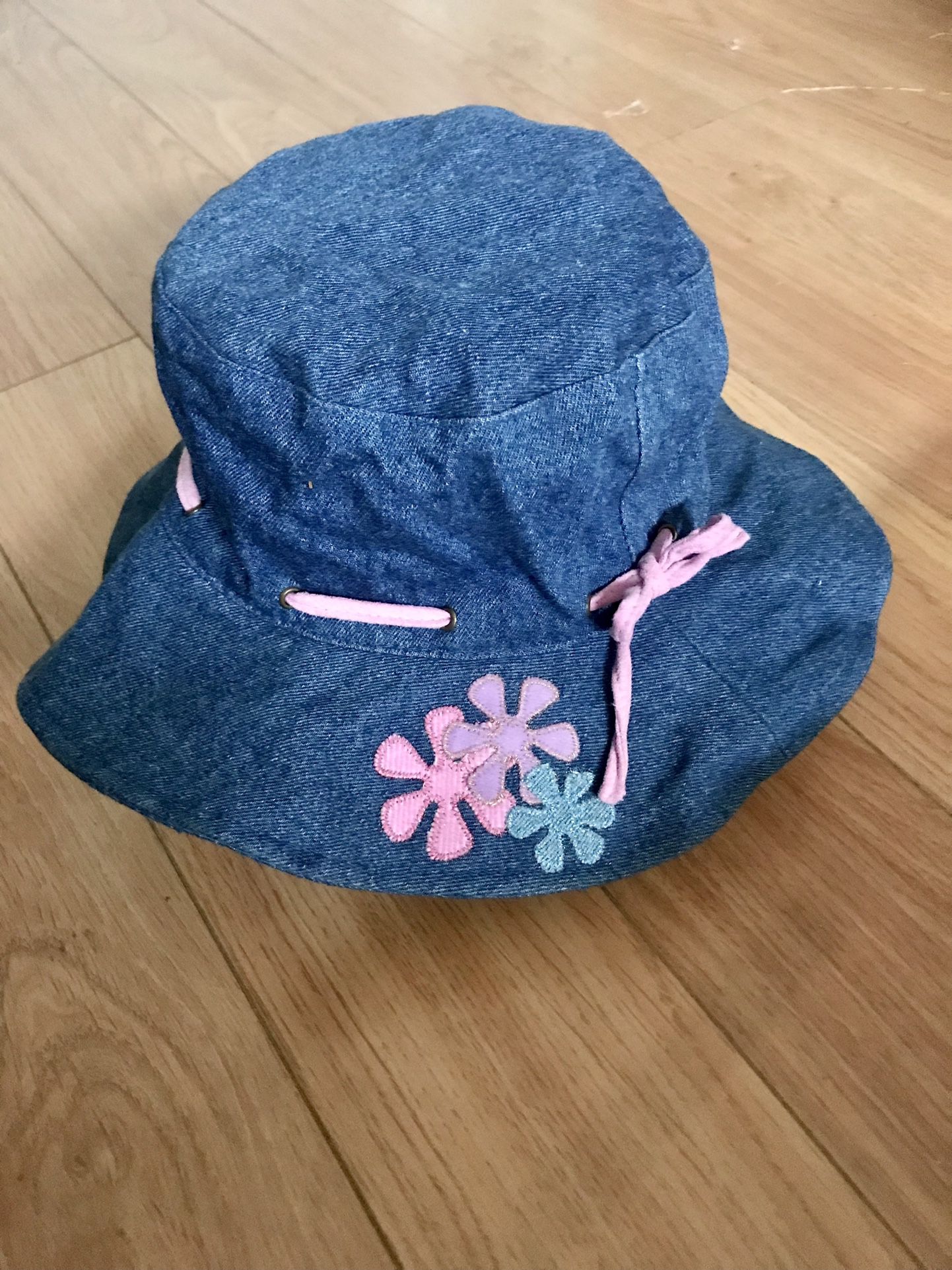 Floppy Denim Floral Hat