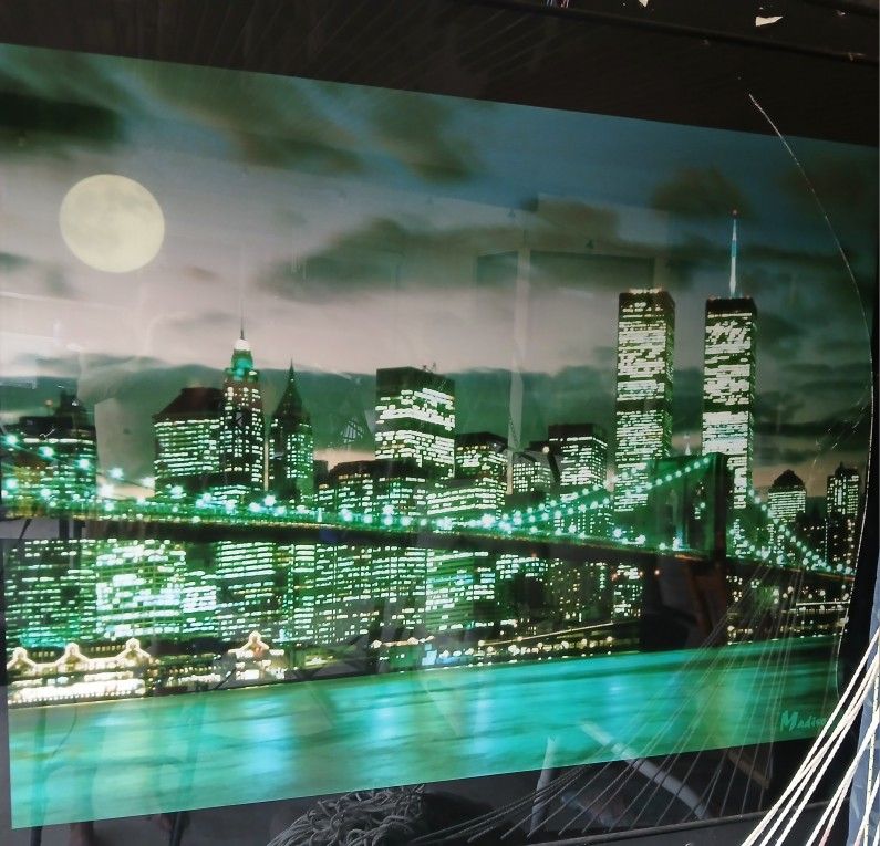 Pic Of NYC With Towers 48 X60 Inches