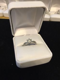 Sterling Silver CZ Ring Sz 6