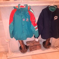 Miami Dolphins Rare Football Jackets, Miami Dolphin Jacket Reversible