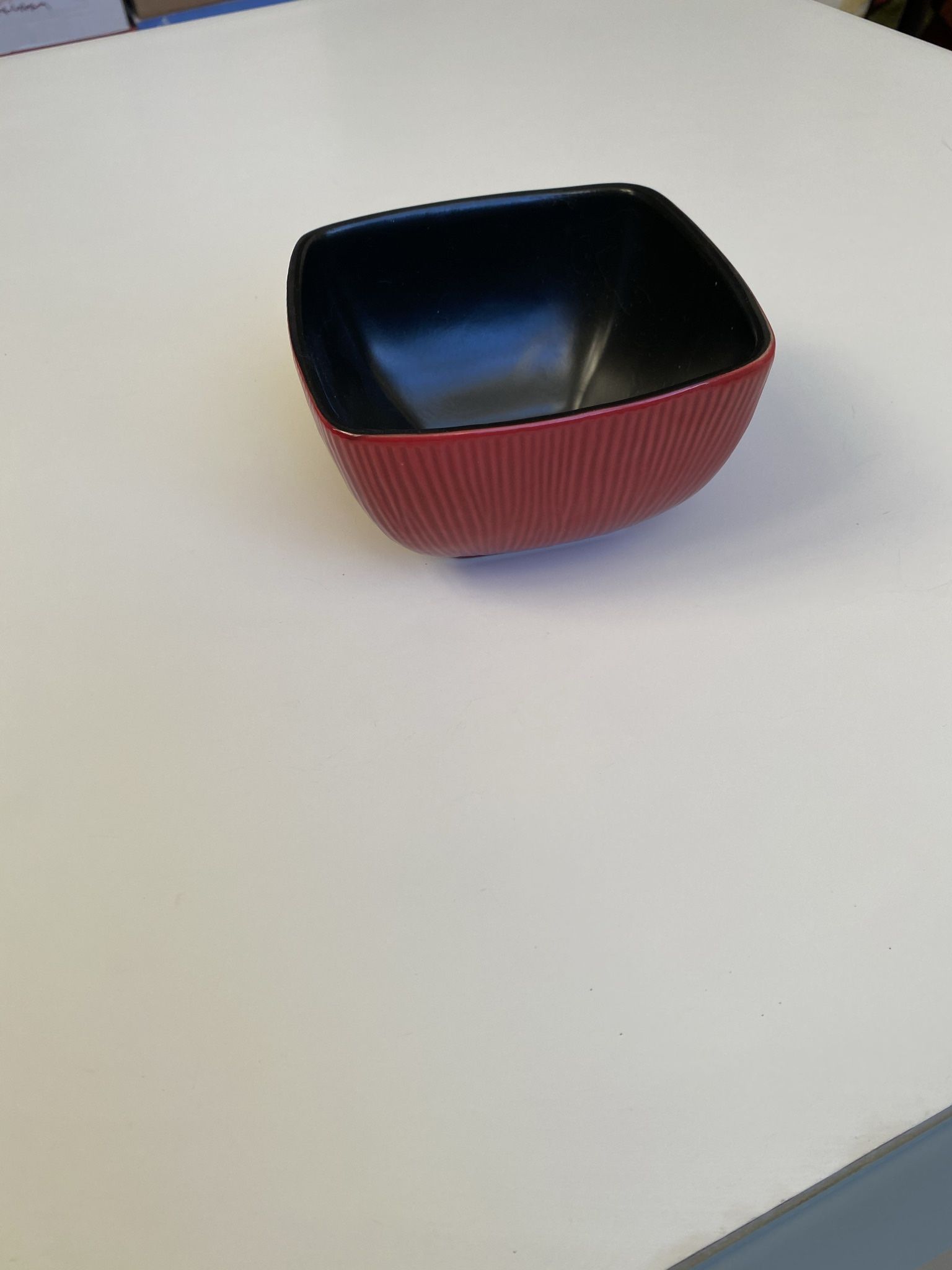 Vintage Antique Ceramic Bowl. High quality. Red Bamboo Collection. New. Never used. 5.75” x 5.75”. Hight is 3.25”. Great bargain.