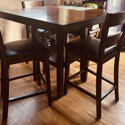 High Top Table Brown