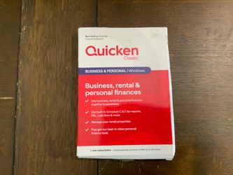 Quicken Classic Business Personal 1 Year Key Card