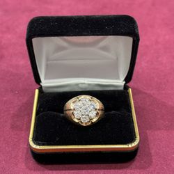 Diamond Cluster Ring