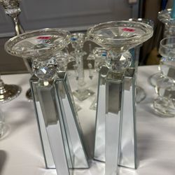 Mirror Glass Candle Holder 