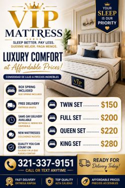 🛏️ Brand New Mattress Sets Starting at $130 | Free Local Delivery