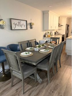 Farmhouse Dining Set with Hutch