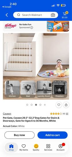 29.5"-32.2" Adjustable Pet & Baby Gate】 30 Tall