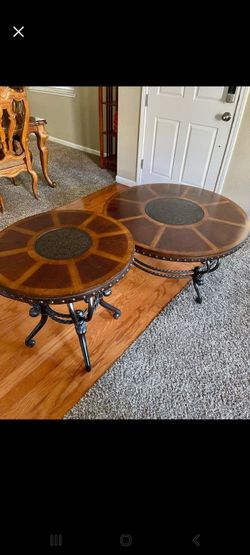 2 beautiful metal coffee tables