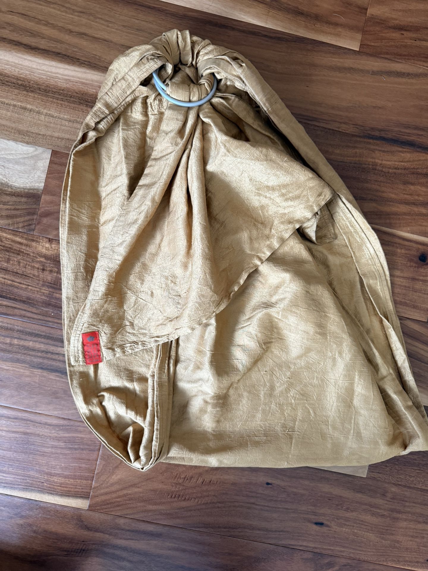 Sakura Bloom Silk Ring Sling Baby Carrier Wrap - Gold