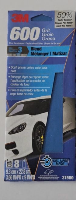 3M Auto 600 Grit Sandpaper