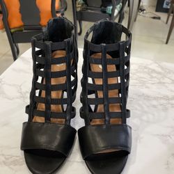 Black High Heel Open Shoes (new)