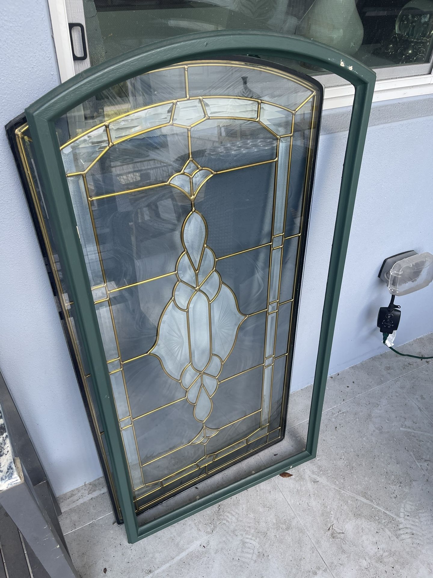 Glass door insert. includes frame. Double pane. Please see pictures pick up in Jupiter .