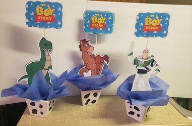 Toy story centerpieces. $12 each. I can make any theme.