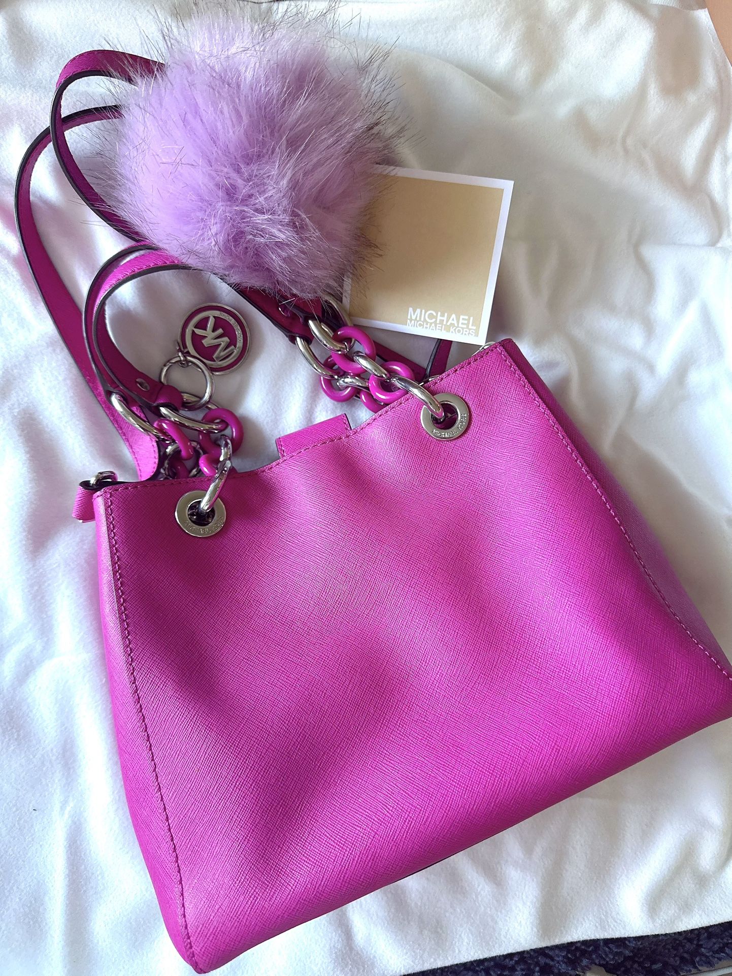 Michael Kors Bright Pink Shoulder Bag 