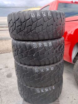 33x12.50R20 Used Tires $250 set of four install