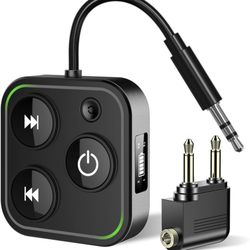 2026 Pro Bluetooth Transmitter Receiver for Airplane – 30H Playtime, aptX Low Latency Wireless Audio Adapter for Travel/TV/PC/Gym, Dual Link, Bluetoot