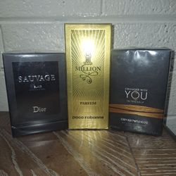 Mens Fregrances Sauvage, 1 Million,  Stronger With You