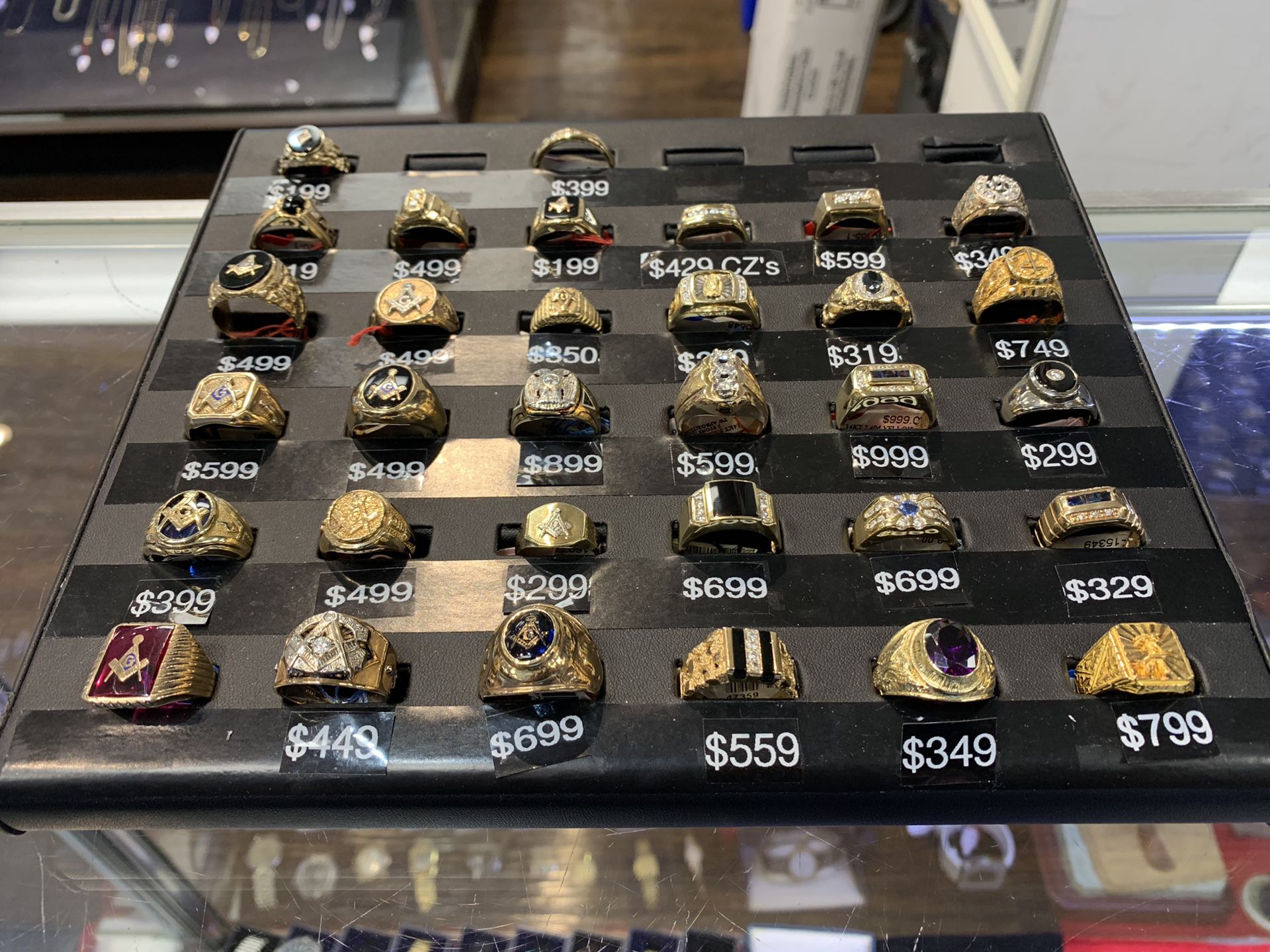 Authentic Men’s rings priced as marked!