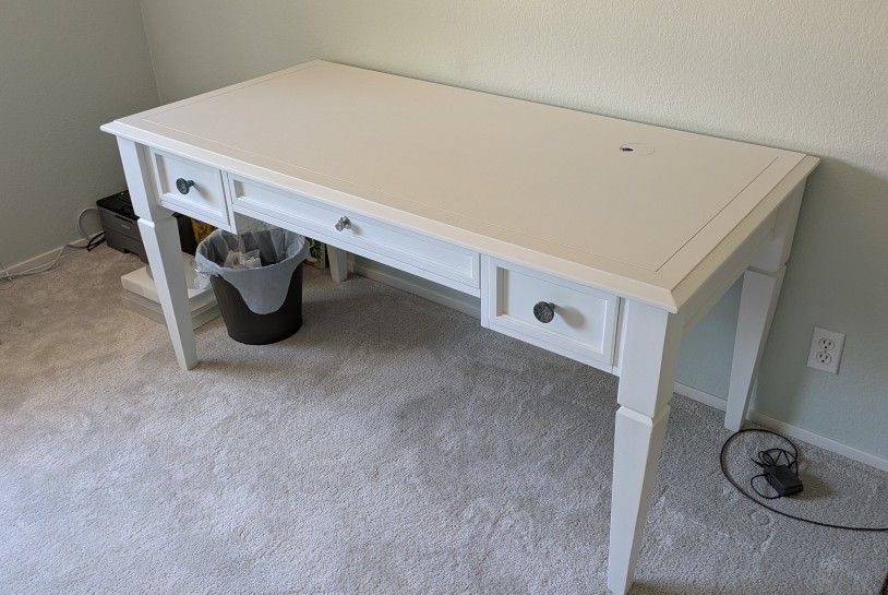 White Wooden Desk 60"