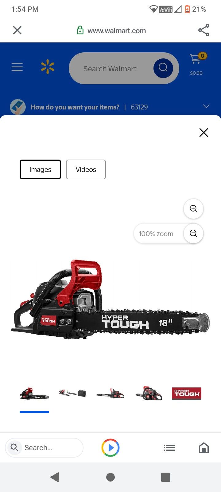 Hyper Tough 18in Chainsaw