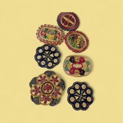 woven trivets or hot pads (7)