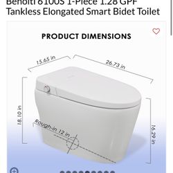 Smart Toilet With Bidet