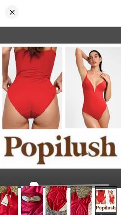 NEW! Popilush Shapewear Body-Sculpting Swimsuit in red (M)