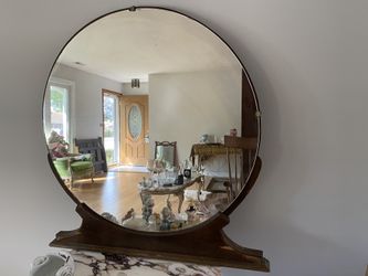 Antique Round Mirror