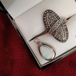 Real Silver Ring Locket Necklace