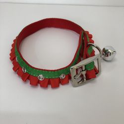 Festive Holiday Dog Collar Medium Christmas