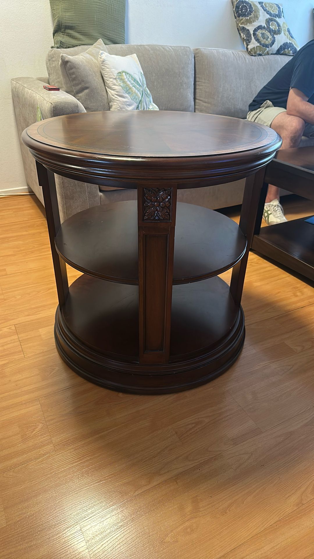 Antique Wood End Table 