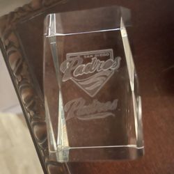San Diego Padres Glass Paperweight