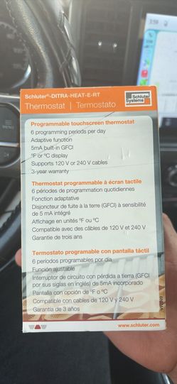 Shluter ditra heat thermostat