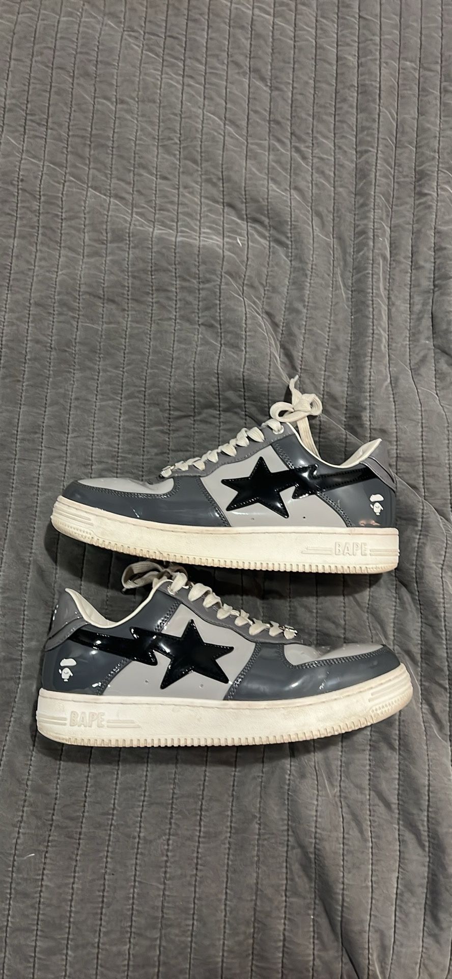 Bape Bapestas Grey Size 10