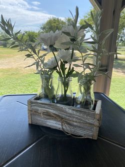 Center table flower holder’s 8 left and will sell for $50 all 8