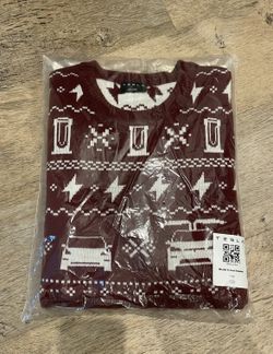 Tesla Model X-mas Sweater Size Large