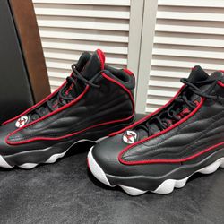 JORDAN PRO STRONG BLACK UNIVERSITY RED
