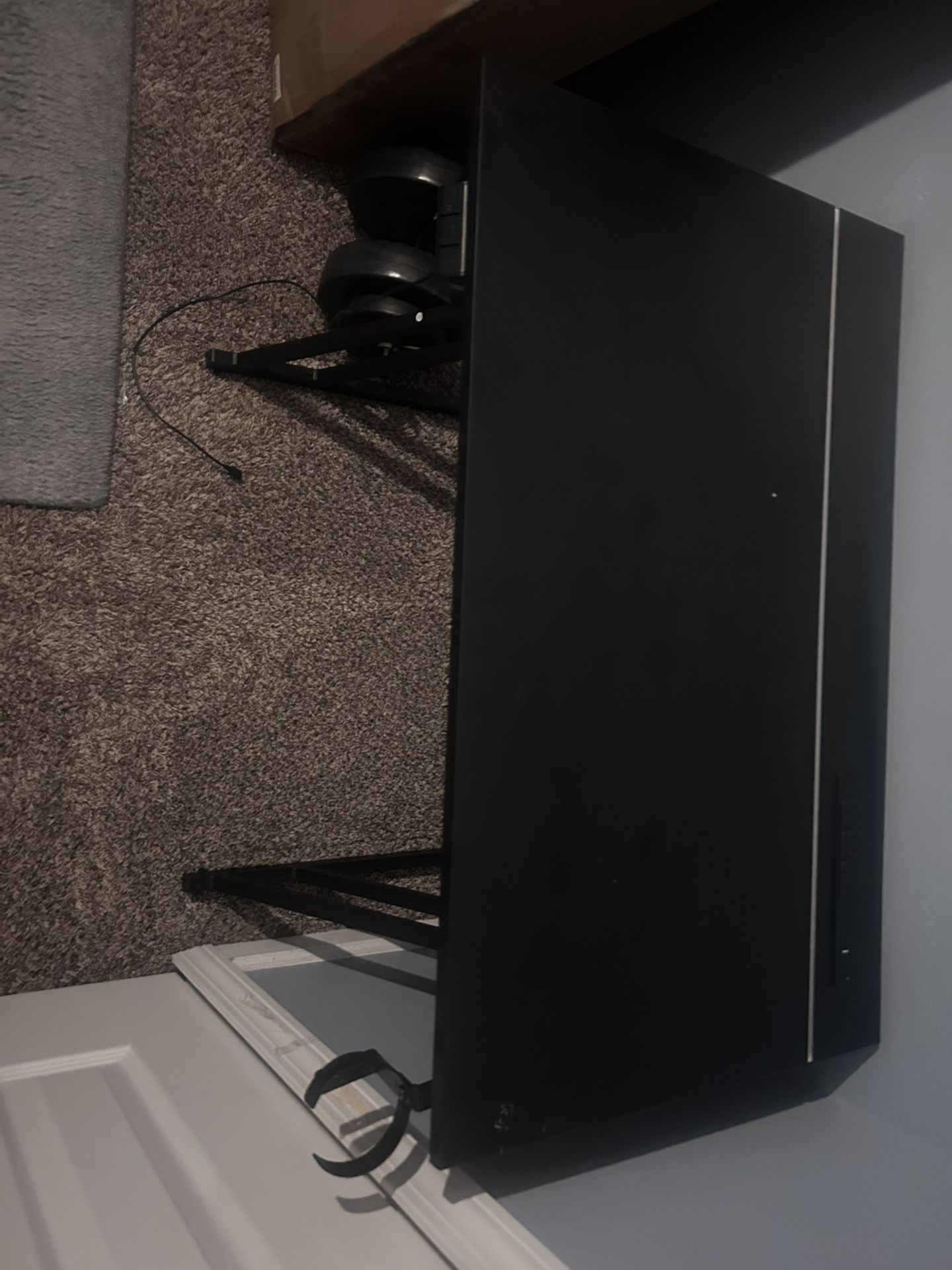 Gaming Desk w/ USB Hub, LED Lighting, Headphone Rack & Cup Holder