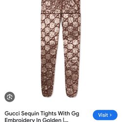 Guaranteed Authentic GUCCI Sequin Tights with GG Embroidery size Small BEAUTIFUL SOLD OUT EVERYWHERE 
